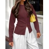 image:imageZESICA Womens Lightweight Fitted Cardigan Sweaters 2026 Fall OutfitsWine