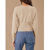 image:imageZESICA Womens Long Sleeve Fitted Waist Knit Cardigan SweatersApricot
