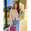 image:imageZESICA Womens Long Sleeve Fitted Waist Knit Cardigan SweatersApricot