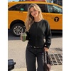 image:imageZESICA Womens Long Sleeve Fitted Waist Knit Cardigan SweatersBlack