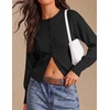 image:imageZESICA Womens Long Sleeve Fitted Waist Knit Cardigan SweatersBlack