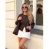 image:imageZESICA Womens Long Sleeve Fitted Waist Knit Cardigan SweatersCoffee