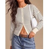 image:imageZESICA Womens Long Sleeve Fitted Waist Knit Cardigan SweatersIvory