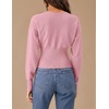 image:imageZESICA Womens Long Sleeve Fitted Waist Knit Cardigan SweatersPink
