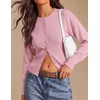image:imageZESICA Womens Long Sleeve Fitted Waist Knit Cardigan SweatersPink