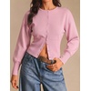 image:imageZESICA Womens Long Sleeve Fitted Waist Knit Cardigan SweatersPink