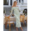 image:imageZESICA Womens Long Sleeve Off Shoulder Maxi Fall Mesh Wedding Guest DressesLight Green