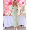 image:imageZESICA Womens Long Sleeve Off Shoulder Maxi Fall Mesh Wedding Guest DressesLight Green