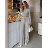 image:imageZESICA Womens Two Piece Outfits 2026 Fall Matching Lounge Sets with PocketGrey