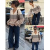 image:imageZESICA Womens Wool Blend Lightweight Cardigan Sweaters 2026 Fall OutfitsApricot Stripe