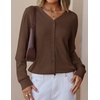 image:imageZESICA Womens Wool Blend Lightweight Cardigan Sweaters 2026 Fall OutfitsCoffee