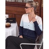 image:imageZESICA Womens Wool Blend Lightweight Cardigan Sweaters 2026 Fall OutfitsStripe Blue