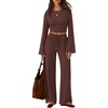 image:imageZESICA Womens Two Piece Outfits 2026 Fall Matching Lounge Sets with PocketCoffee