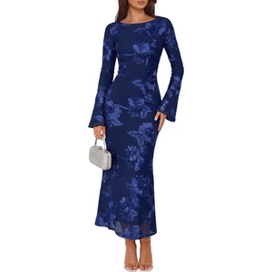 image:imageZESICA Women Fall Long Sleeve Wedding Guest Cocktail Midi DressNavy
