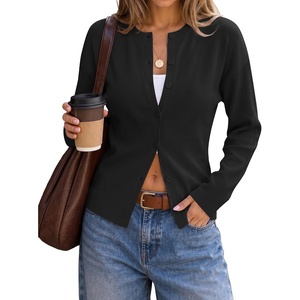 image:imageZESICA Womens Lightweight Fitted Cardigan Sweaters 2026 Fall OutfitsBlack