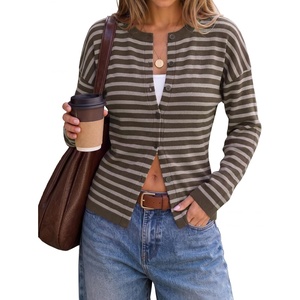 image:imageZESICA Womens Lightweight Fitted Cardigan Sweaters 2026 Fall OutfitsKhaki Coffee