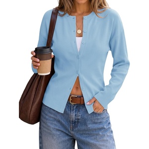 image:imageZESICA Womens Lightweight Fitted Cardigan Sweaters 2026 Fall OutfitsLightblue