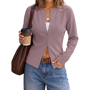 image:imageZESICA Womens Lightweight Fitted Cardigan Sweaters 2026 Fall OutfitsPurple