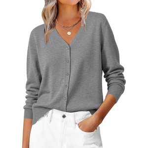 image:imageZESICA Womens Wool Blend Lightweight Cardigan Sweaters 2026 Fall OutfitsGray