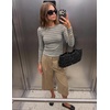 image:imageZESICA Womens Striped Fall Long Sleeve Cute Shirt Dressy Work Going Out TopGrey