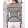 image:imageZESICA Womens Striped Fall Long Sleeve Cute Shirt Dressy Work Going Out TopGrey