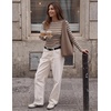 image:imageZESICA Womens Striped Fall Long Sleeve Cute Shirt Dressy Work Going Out TopKhaki
