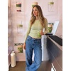 image:imageZESICA Womens Striped Fall Long Sleeve Cute Shirt Dressy Work Going Out TopWhite Green