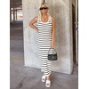 image:imageZESICA Womens Summer Sleeveless Ribbed Knit Bodycon Midi DressesWhite