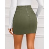 image:imageZESICA Womens Faux Suede Wrap Mini Skirt Fall High Waist Bodycon SkortArmy Green