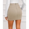 image:imageZESICA Womens Faux Suede Wrap Mini Skirt Fall High Waist Bodycon SkortSand