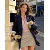 image:imageZESICA Womens Faux Suede Wrap Mini Skirt Fall High Waist Bodycon SkortSand