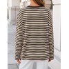 image:imageZESICA Womens Striped Oversized Fall Long Sleeve TShirts Y2K Going Out TopApricot