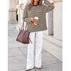 image:imageZESICA Womens Striped Oversized Fall Long Sleeve TShirts Y2K Going Out TopApricot