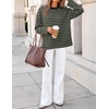 image:imageZESICA Womens Striped Oversized Fall Long Sleeve TShirts Y2K Going Out TopBlackish Green