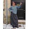 image:imageZESICA Womens Striped Oversized Fall Long Sleeve TShirts Y2K Going Out TopBlue Coffee