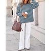 image:imageZESICA Womens Striped Oversized Fall Long Sleeve TShirts Y2K Going Out TopBlue Coffee