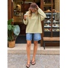 image:imageZESICA Womens Striped Oversized Fall Long Sleeve TShirts Y2K Going Out TopYellow Stripe