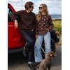 image:imageZESICA Womens Fall Winter Sweaters 2026 Lace Trim Pullover TopsBrown Blue