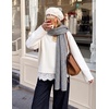 image:imageZESICA Womens Fall Winter Sweaters 2026 Lace Trim Pullover TopsWhite